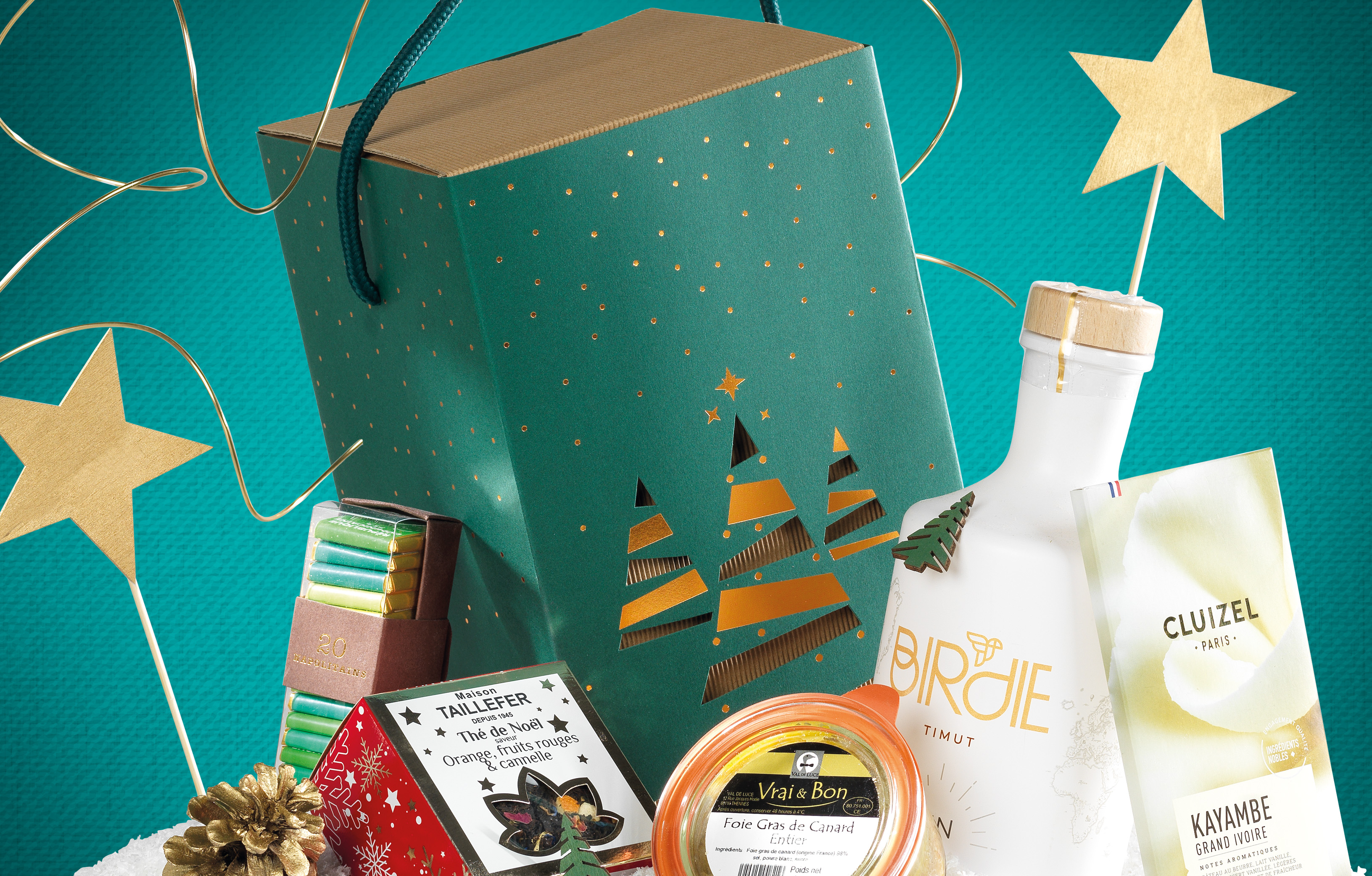 Création d'un coffret festif et sobre