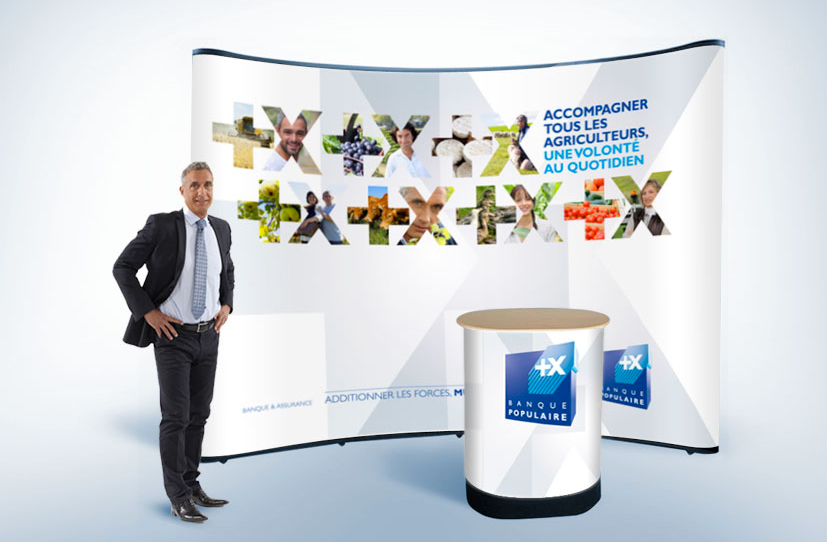 Stand Marché Agriculture Banque Populaire Occitane