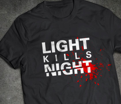 Décinaison de l'identité sur un Tee-shirt