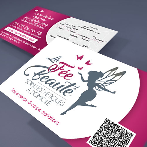 Conception de la carte de visite de La Fée Beauté