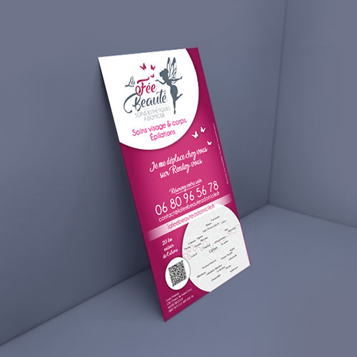 Création et mise en page du flyer de La Fée Beauté