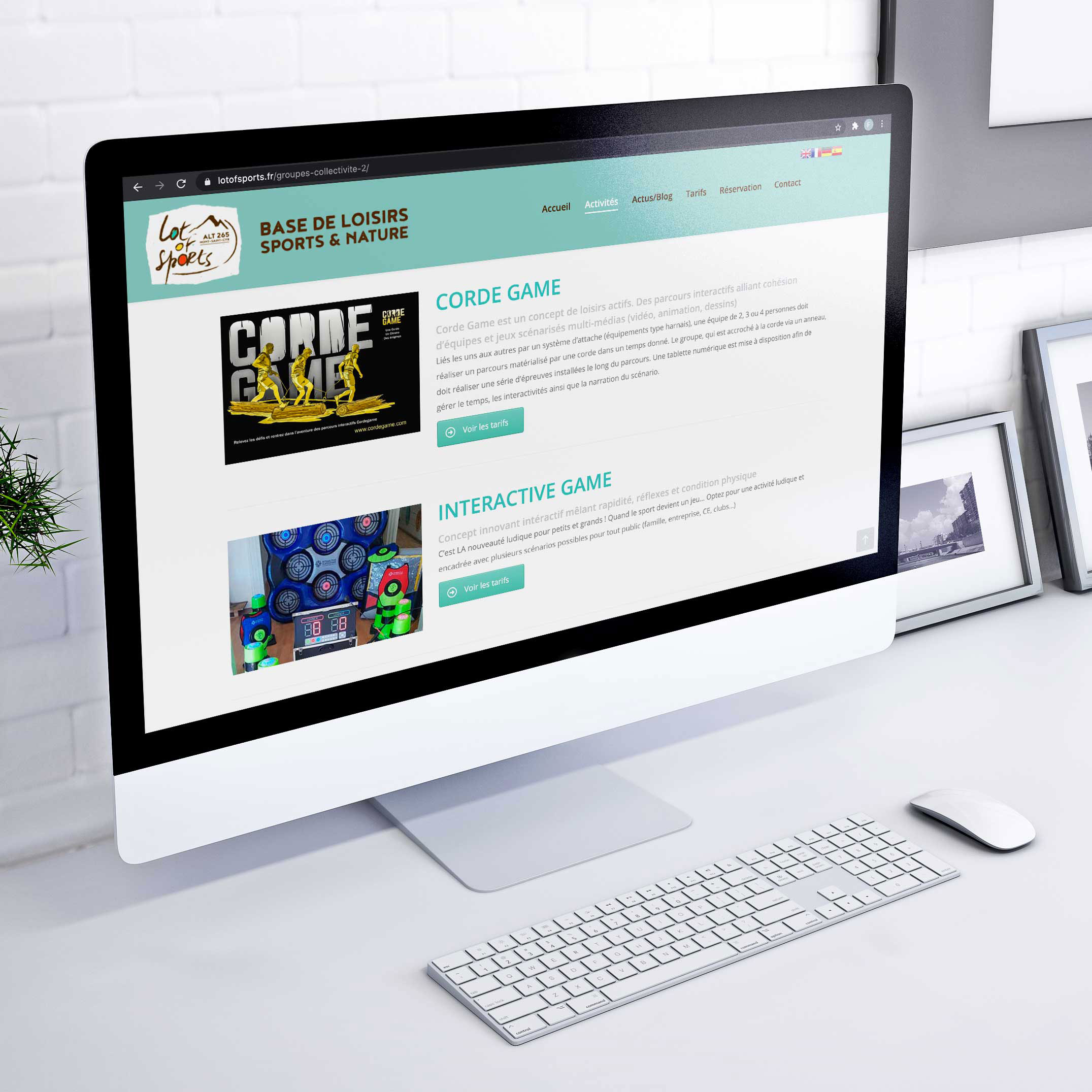 Mise à jour de la page activités du site internet Lot Of Sports