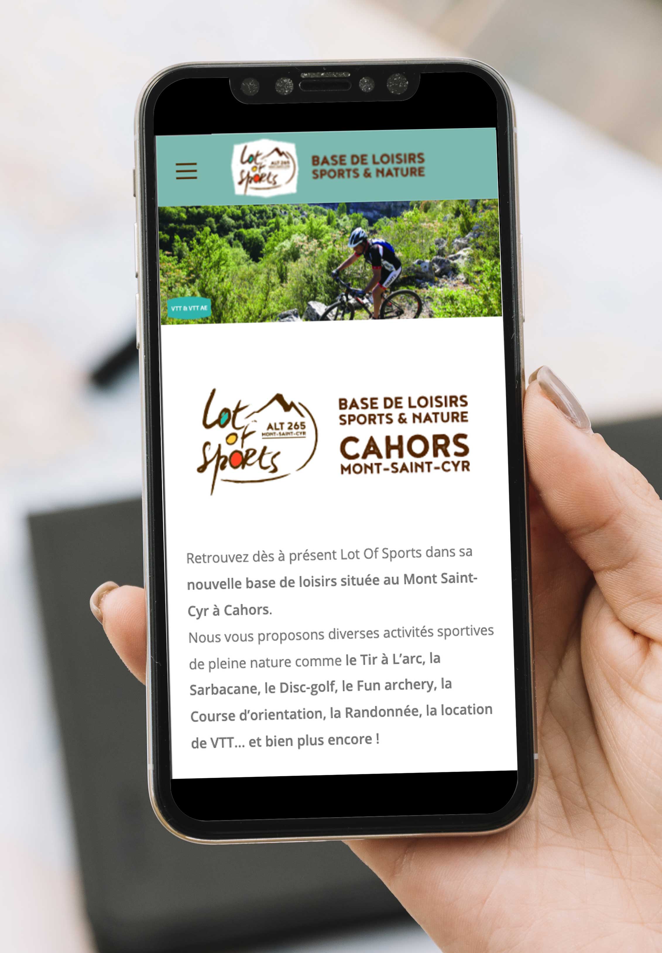 Version responsive du site web